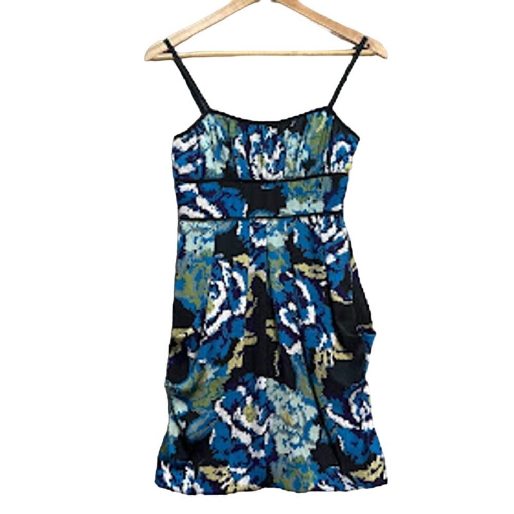 Johnny Martin Mini Dress‎ Blue Black and Green Size Small